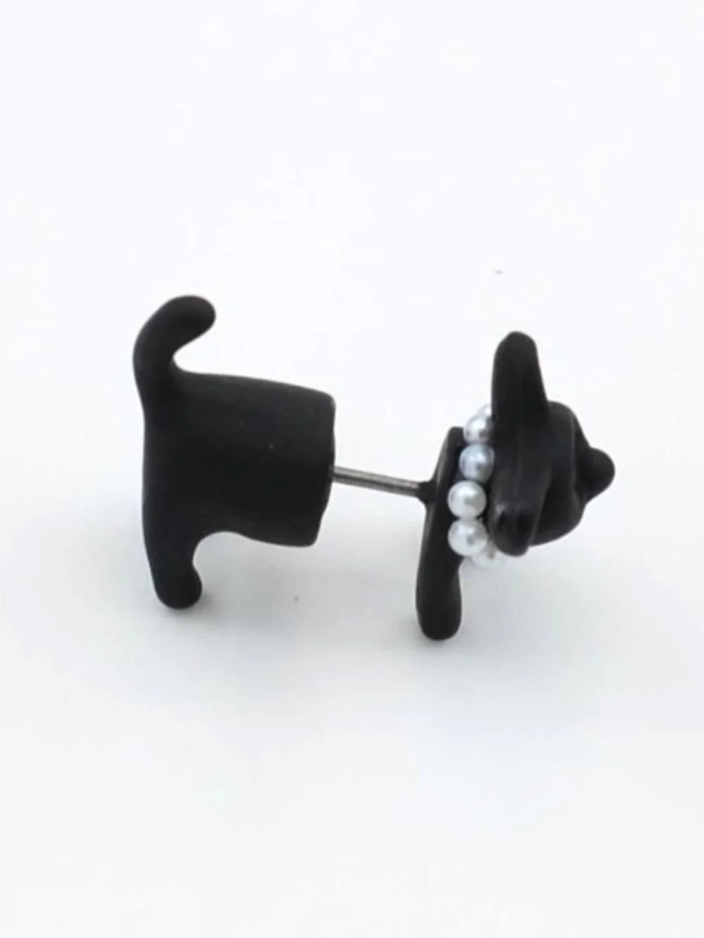 Deb Dee Dee Cutie Black Cat 3D Kitty Earrings Gift Packaged